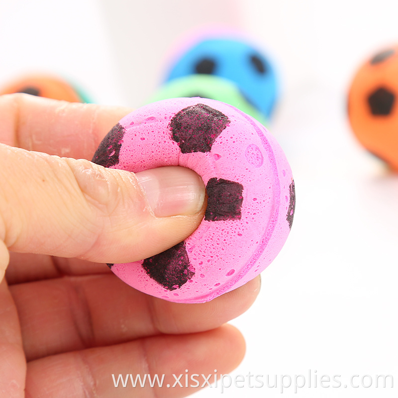 wholesale color assorted Latex football Sponge foam Balls Cats Toys
